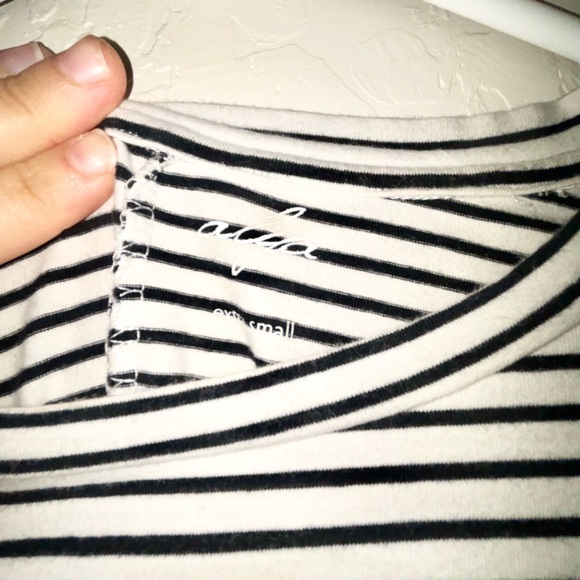 Striped Peplum Sleeve T-Shirt - Picture 6 of 6